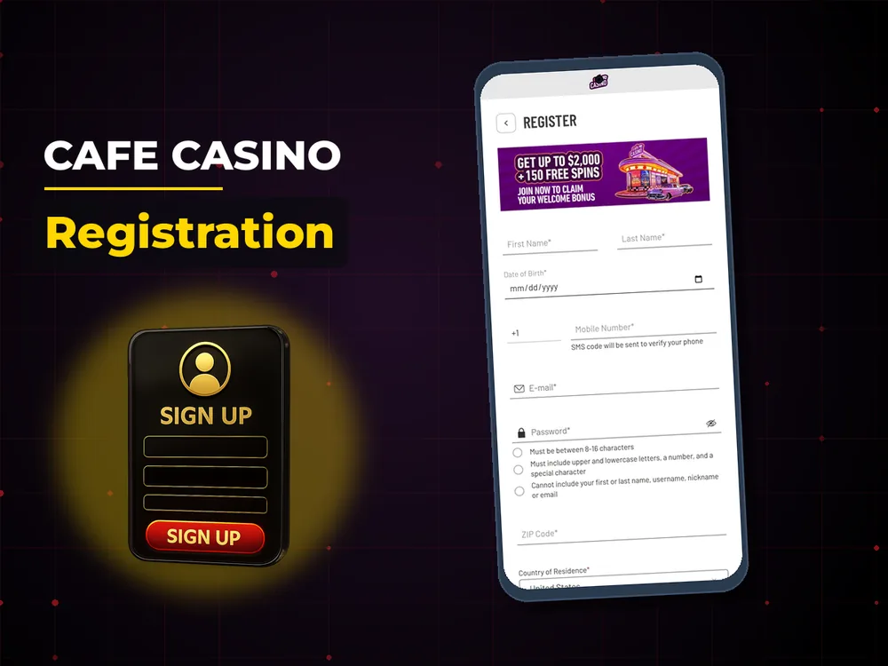 Cafe Casino - Registration