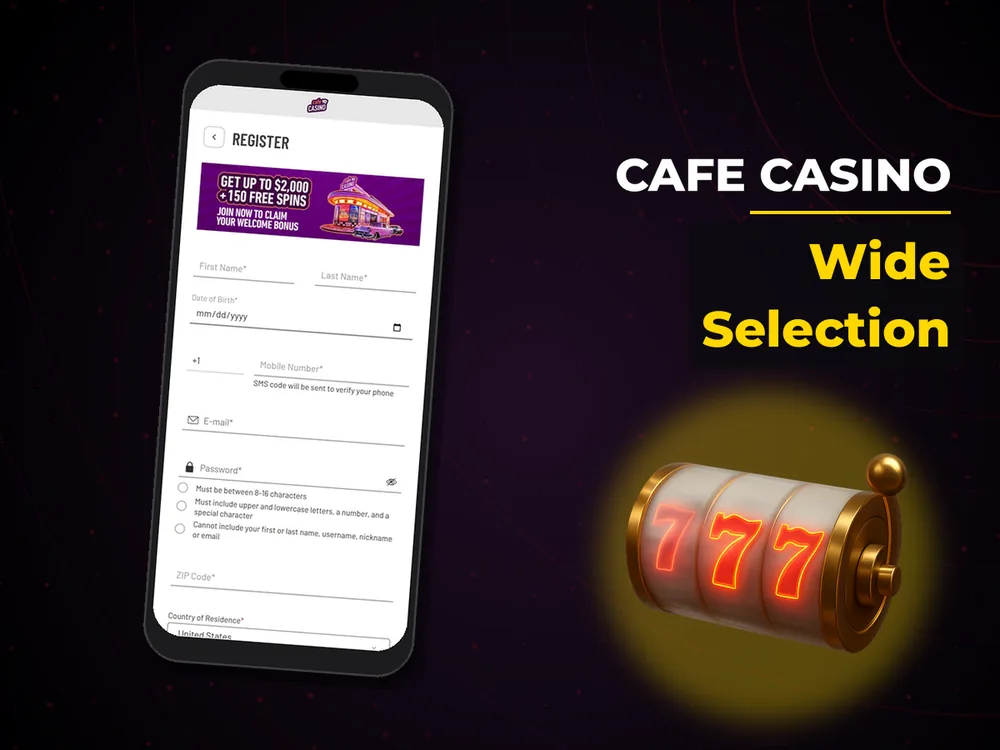 Cafe Casino - Wide Selection