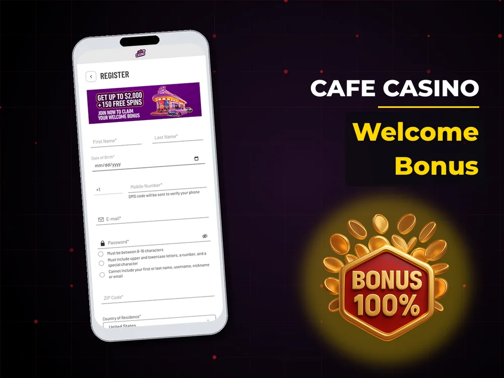 Cafe Casino - Welcome Bonus