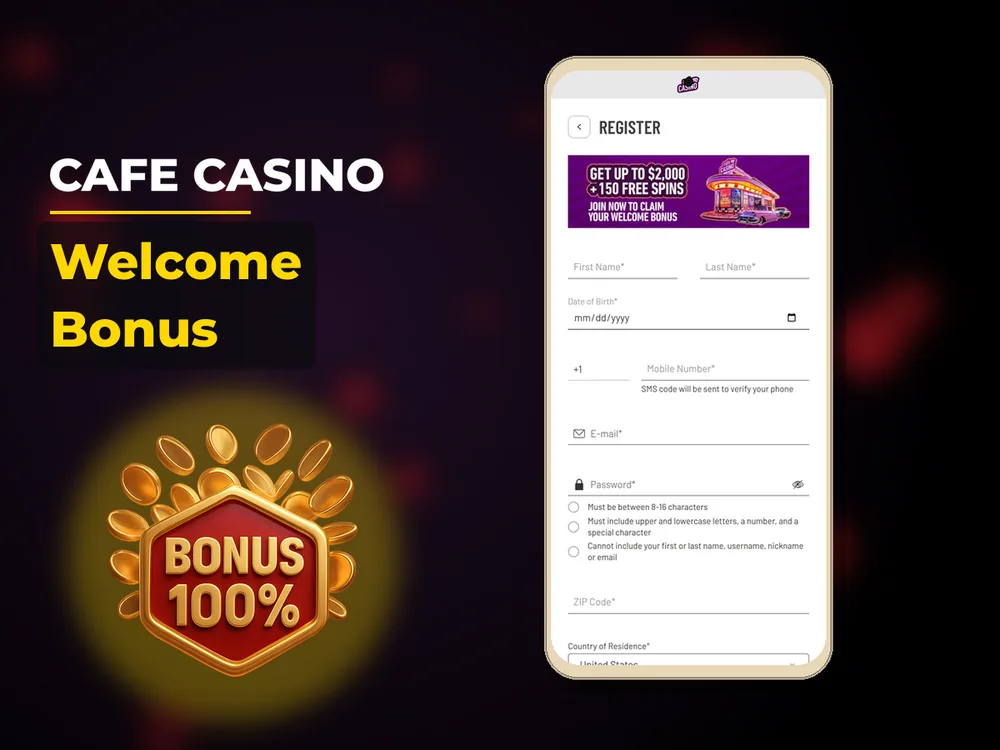 Cafe Casino - Welcome Bonus