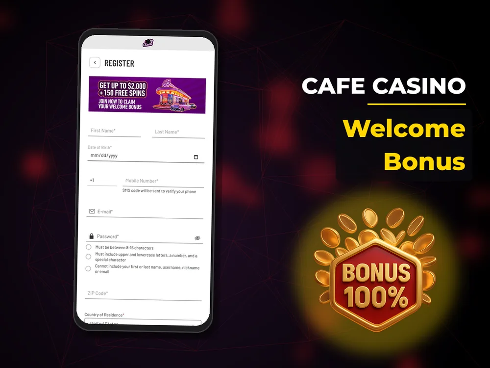 Cafe Casino - Welcome Bonus