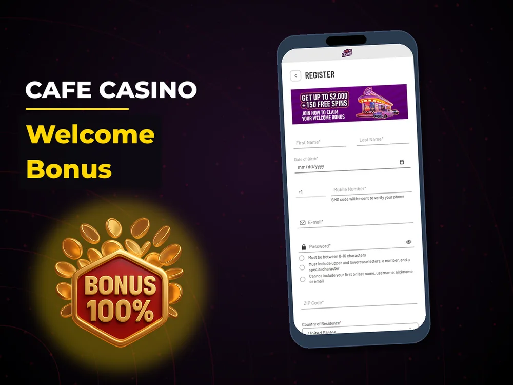 Cafe Casino - Welcome Bonus