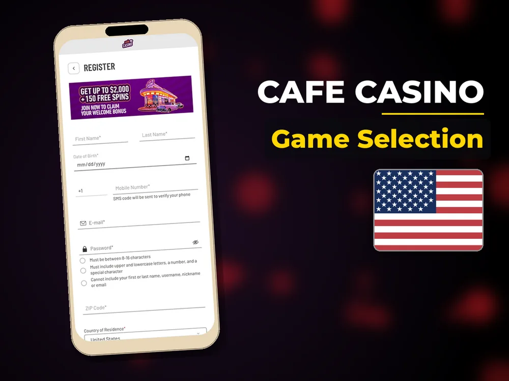 Cafe Casino - Game Selection