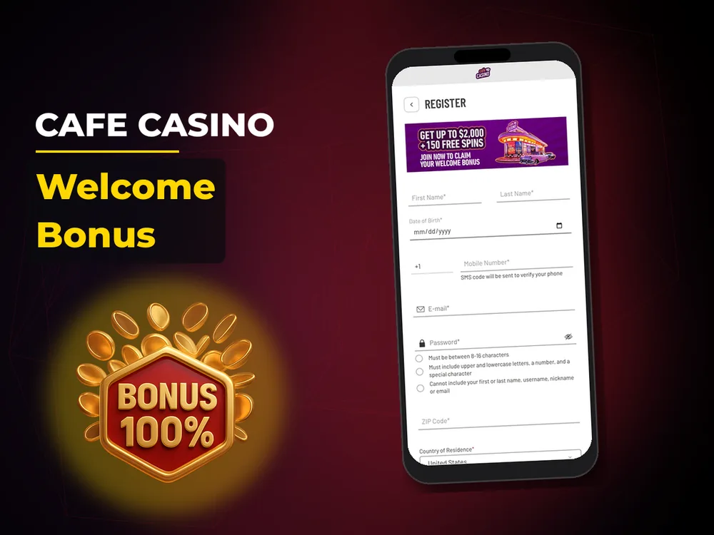 Cafe Casino - Welcome Bonus