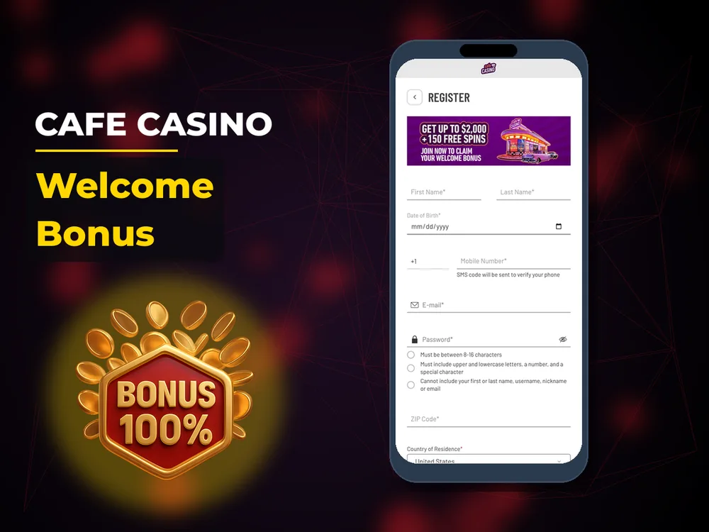 Cafe Casino - Welcome Bonus