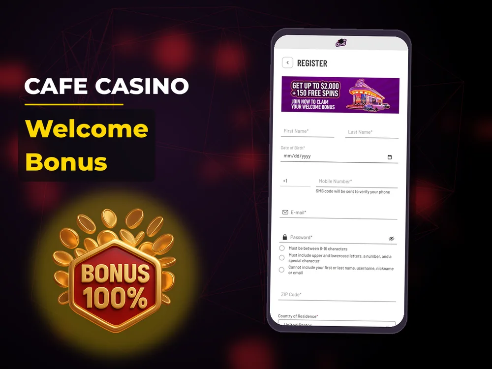 Cafe Casino - Welcome Bonus