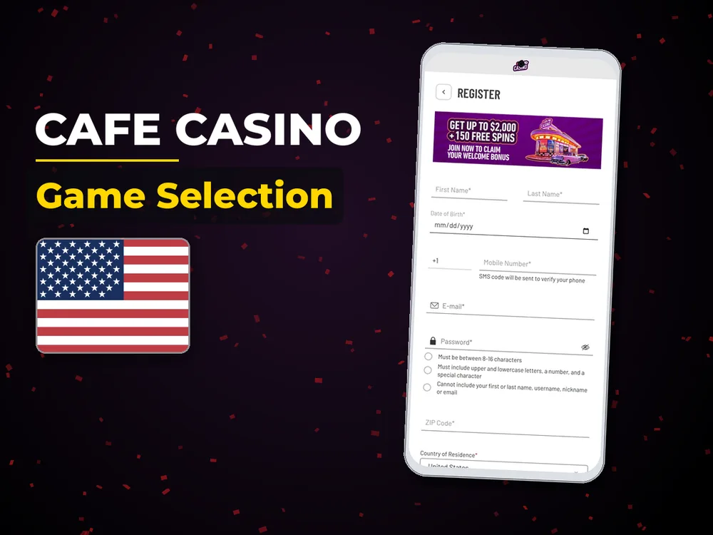 Cafe Casino - Game Selection