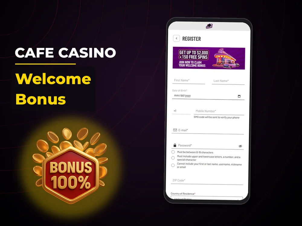 Cafe Casino - Welcome Bonus